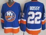 New York Islanders #22 Mike Bossy Blue Throwback Jersey