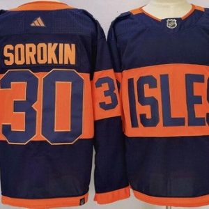 New York Islanders #30 Ilya Sorokin Navy 2024 NHL Stadium Series Authentic Jersey