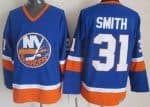 New York Islanders #31 Billy Smith Blue Throwback Jersey