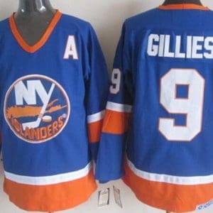 New York Islanders #9 Clark Gillies Blue Throwback Jersey