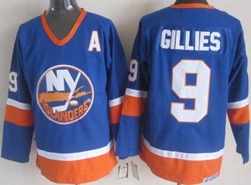 New York Islanders #9 Clark Gillies Blue Throwback Jersey
