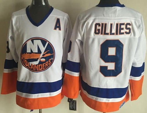New York Islanders #9 Clark Gillies White Throwback Jersey