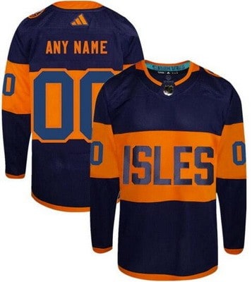 New York Islanders Customized Navy 2024 NHL Stadium Series Authentic Jersey