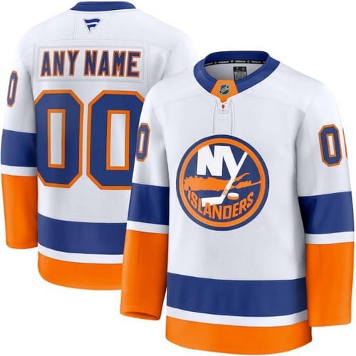 New York Islanders Customized White Fanatics Authentic Jersey