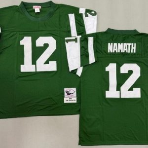 New York Jets #12 Joe Namath Green 1968 Throwback Jersey
