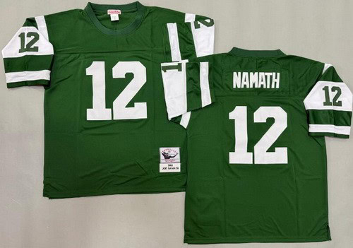 New York Jets #12 Joe Namath Green 1968 Throwback Jersey