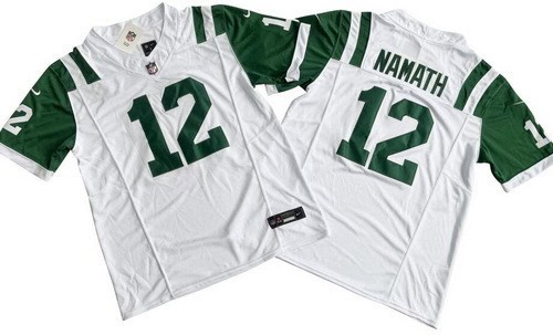 New York Jets #12 Joe Namath Limited White Classic FUSE Vapor Jersey