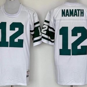 New York Jets #12 Joe Namath White Throwback Jersey