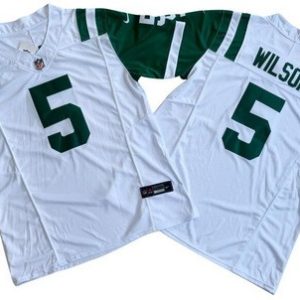 New York Jets #5 Garrett Wilson Limited White Classic FUSE Vapor Jersey