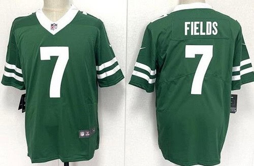 New York Jets #7 Justin Fields Limited Green Vapor Jersey