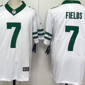 New York Jets #7 Justin Fields Limited White Vapor Jersey