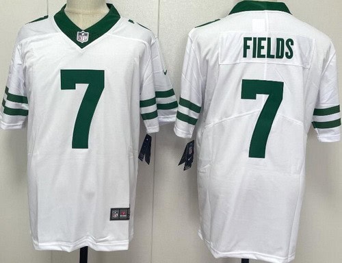New York Jets #7 Justin Fields Limited White Vapor Jersey