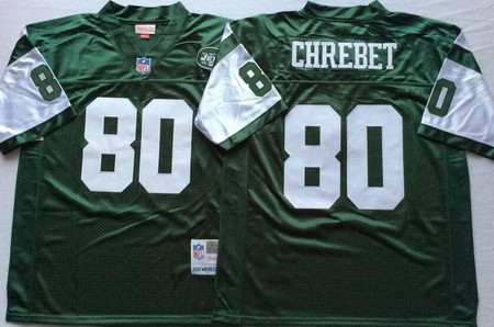 New York Jets #80 Wayne Chrebet Green Throwback Jersey