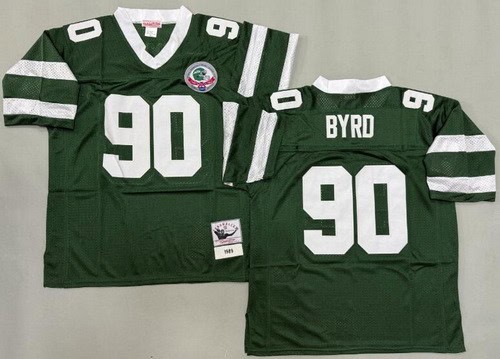 New York Jets #90 Dennis Byrd Green 1989 Throwback Jersey
