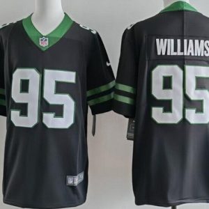 New York Jets #95 Quinnen Williams Limited Black Vapor Jersey