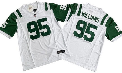 New York Jets #95 Quinnen Williams Limited White Classic FUSE Vapor Jersey