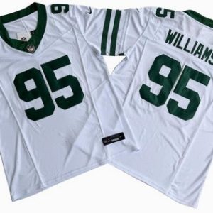 New York Jets #95 Quinnen Williams Limited White FUSE Vapor Jersey