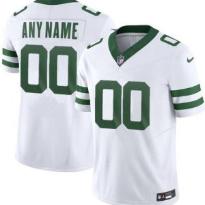 New York Jets Customized Limited White Legacy FUSE Vapor Jersey