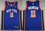 New York Knicks #11 Jalen Brunson Blue 2023 City Icon Sponsor Swingman Jersey