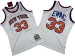New York Knicks #33 Patrick Ewing White 1985 Throwback Swingman Jersey