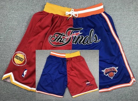 New York Knicks Houston Rockets Blue Red 1994 Finals Just Don Shorts
