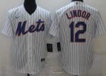 New York Mets #12 Francisco Lindor White Cool Base Jersey