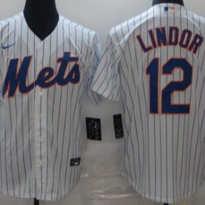 New York Mets #12 Francisco Lindor White Cool Base Jersey