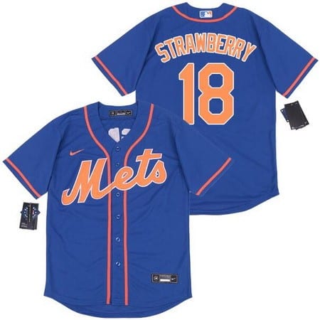 New York Mets #18 Darryl Strawberry Blue 2020 Cool Base Jersey
