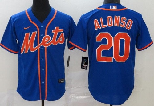 New York Mets #20 Pete Alonso Blue 2020 Cool Base Jersey