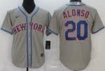 New York Mets #20 Pete Alonso Gray 2020 Cool Base Jersey