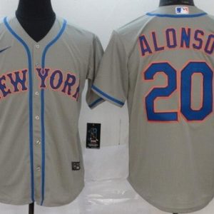 New York Mets #20 Pete Alonso Gray 2020 Cool Base Jersey
