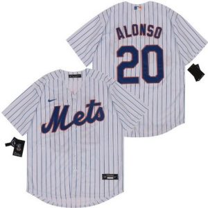 New York Mets #20 Pete Alonso White 2020 Cool Base Jersey