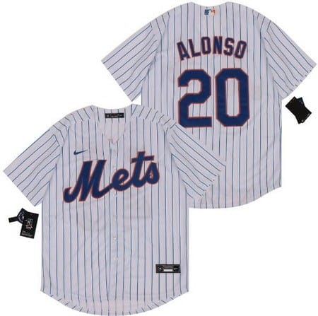 New York Mets #20 Pete Alonso White 2020 Cool Base Jersey