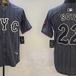 New York Mets #22 Juan Soto Gray City Connect Limited Jersey