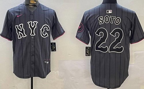 New York Mets #22 Juan Soto Gray City Connect Limited Jersey