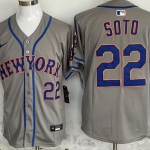 New York Mets #22 Juan Soto Gray Limited Jersey
