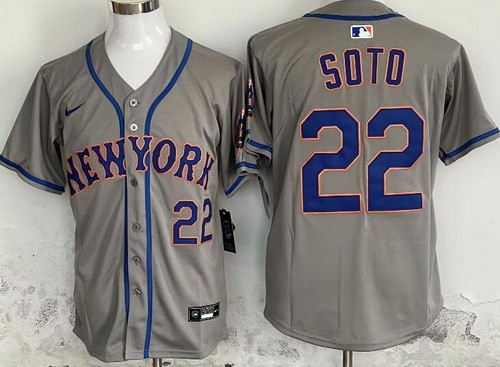 New York Mets #22 Juan Soto Gray Limited Jersey