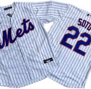 New York Mets #22 Juan Soto White Cool Base Jersey