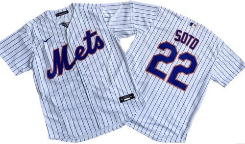 New York Mets #22 Juan Soto White Cool Base Jersey