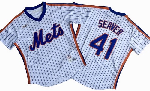 New York Mets #41 Tom Seaver White Cooperstown Collection Jersey