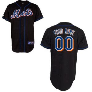 New York Mets Customized Black Cool Base Jersey