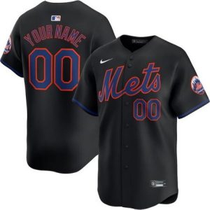 New York Mets Customized Black Limited Jersey