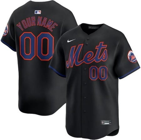 New York Mets Customized Black Limited Jersey