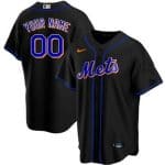 New York Mets Customized Black Nike Cool Base Jersey