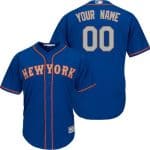 New York Mets Customized Blue 2 Cool Base Jersey