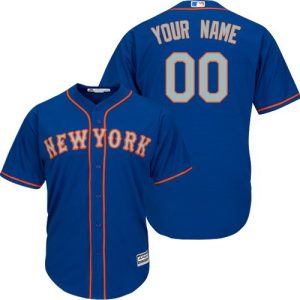 New York Mets Customized Blue 2 Cool Base Jersey