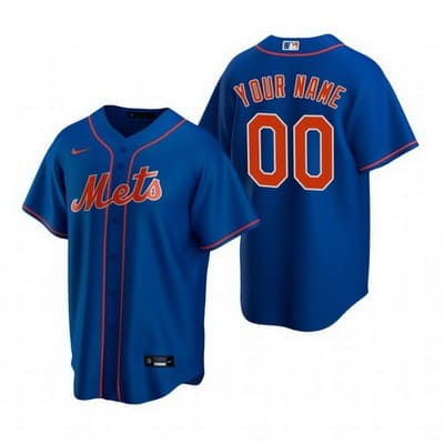New York Mets Customized Blue Alternate 2020 Cool Base Jersey
