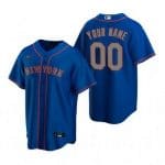 New York Mets Customized Blue Road 2020 Cool Base Jersey