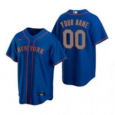 New York Mets Customized Blue Road 2020 Cool Base Jersey
