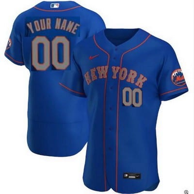 New York Mets Customized Blue Road 2020 FlexBase Jersey